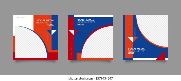 Editable Post Template Social Media Banners for Digital Marketing. Promotion Brand Fashion. Stories. Streaming. Vector Illustration - Vector