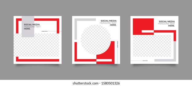 Editable Post Template Social Media Banners for Digital Marketing. Promotion Brand Fashion. Stories. Streaming. Vector Illustration - Vector