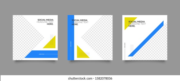 Editable Post Template Social Media Banners for Digital Marketing. Promotion Brand Fashion. Stories. Streaming. Vector Illustration - Vector
