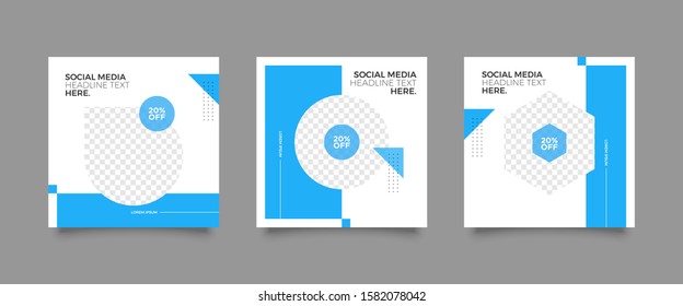 Editable Post Template Social Media Banners for Digital Marketing. Promotion Brand Fashion. Stories. Streaming. Vector Illustration - Vector