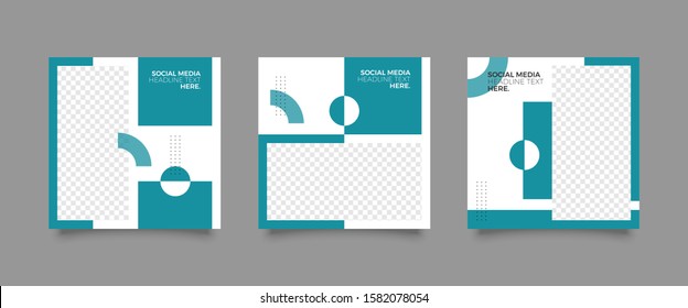 Editable Post Template Social Media Banners for Digital Marketing. Promotion Brand Fashion. Stories. Streaming. Vector Illustration - Vector