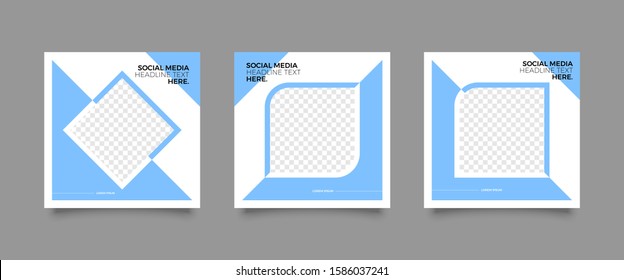 Editable Post Template Social Media Banners for Digital Marketing. Promotion Brand Fashion. Stories. Streaming. Vector Illustration - Vector