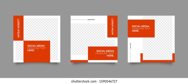 Editable Post Template Social Media Banners for Digital Marketing. Promotion Brand Fashion. Stories. Streaming. Vector Illustration - Vector