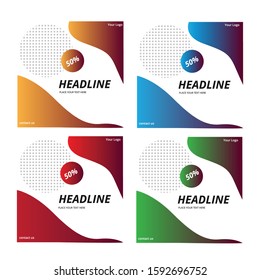 Editable Post Template Social Media Banners for Digital Marketing