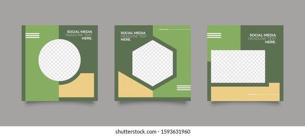 Editable Post Template Social Media Banners for Digital Marketing. Promotion Brand Fashion. Stories. Streaming. Vector Illustration - Vecto