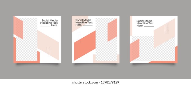 Editable Post Template Social Media Banners for Digital Marketing. Promotion Brand Fashion. Stories. Streaming. Vector Illustration - Vector 