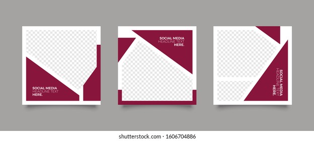 Editable Post Template Social Media Banners for Digital Marketing. Promotion Brand Fashion. Stories. Streaming. Vector 