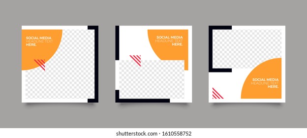 Editable Post Template Social Media Banners for Digital Marketing. Promotion Brand Fashion. Stories. Streaming. Vector Illustration 