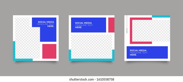 Editable Post Template Social Media Banners for Digital Marketing. Promotion Brand Fashion. Stories. Streaming. Vector Illustration 