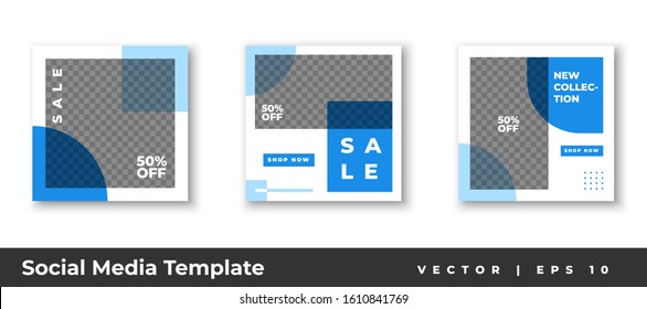 Editable Post Template Social Media Banners for Digital Marketing. Promotion Brand Fashion. Stories. Vector Illustration