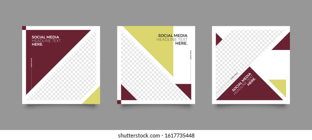 Editable Post Template Social Media Banners for Digital Marketing. Promotion Brand Fashion. Stories. Streaming. Vector Illustration - Vector