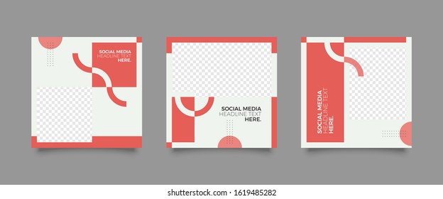 Editable Post Template Social Media Banners for Digital Marketing. Promotion Brand Fashion. Stories. Streaming. Vector Illustration - Vector