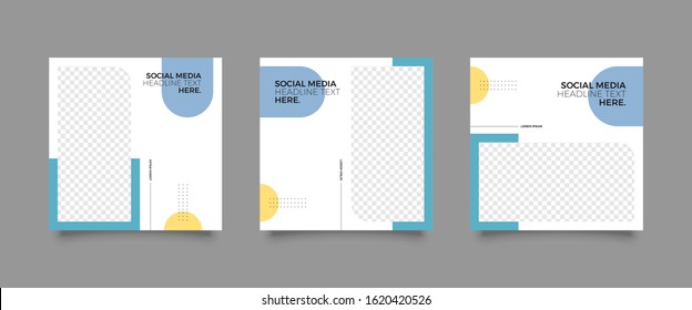 Editable Post Template Social Media Banners for Digital Marketing. Promotion Brand Fashion. Stories. Streaming. Vector Illustration