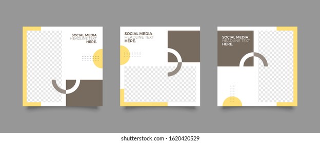Editable Post Template Social Media Banners for Digital Marketing. Promotion Brand Fashion. Stories. Streaming. Vector Illustration