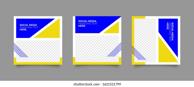 Editable Post Template Social Media Banners for Digital Marketing. Promotion Brand Fashion. Stories. Streaming. Vector Illustration - Vector
