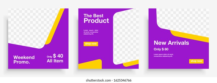 Editable Post Template Social Media Banners for Digital Marketing. Promotion Brand Fashion. Stories. Streaming. Modern promotion square web banner for social media mobile apps