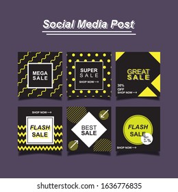 Editable Post Template Social Media Banners for Digital Marketing.