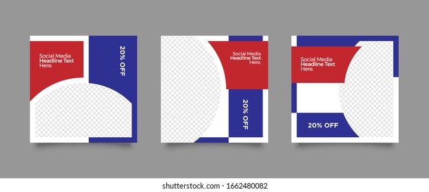 Editable Post Template Social Media Banners for Digital Marketing. Promotion Brand Fashion. Stories. Streaming. Vector Illustration