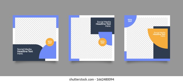 Editable Post Template Social Media Banners for Digital Marketing. Promotion Brand Fashion. Stories. Streaming. Vector Illustration