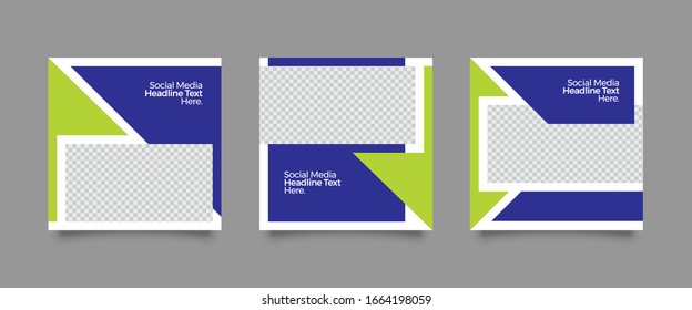 Editable Post Template Social Media Banners for Digital Marketing. Promotion Brand Fashion. Stories. Streaming. Vector Illustration - Vector