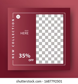 Editable Post Template Social Media Banners for Digital Marketing. style of display of digital web letters. elegant card