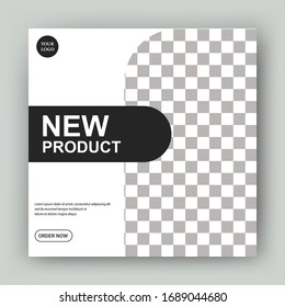 Editable Post Template Social Media Banners for Digital Marketing. style of display of digital web letters. elegant card