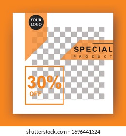 Editable Post Template Social Media Banners for Digital Marketing. style of display of digital web letters. elegant card