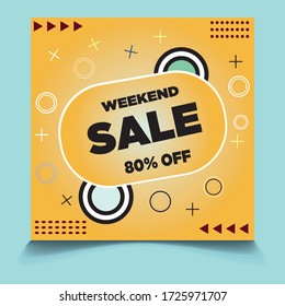 Editable Post Template Social Media Banners for Digital Marketing. Promotion Brand Fashion. Stories. Streaming. Vector Illustration - Vector