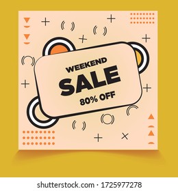 Editable Post Template Social Media Banners for Digital Marketing. Promotion Brand Fashion. Stories. Streaming. Vector Illustration - Vector