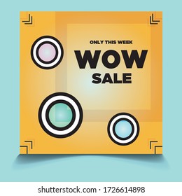 Editable Post Template Social Media Banners for Digital Marketing. Promotion Brand Fashion. Stories. Streaming. Vector Illustration - Vector