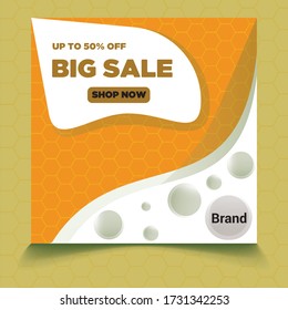 Editable Post Template Social Media Banners for Digital Marketing. Promotion Brand Fashion. Stories. Streaming. Vector Illustration - Vector