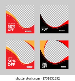 editable post template social media banners for digital.promotion brand fashion