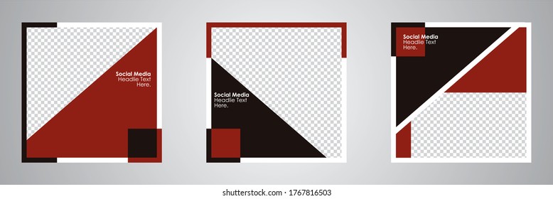 Editable Post Template Social Media Banners for Digital Marketing. Promotion Brand Fashion. Stories. Streaming. Vector Illustration.