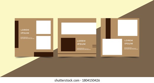 Editable Post Template Social Media Banners. EPS10.