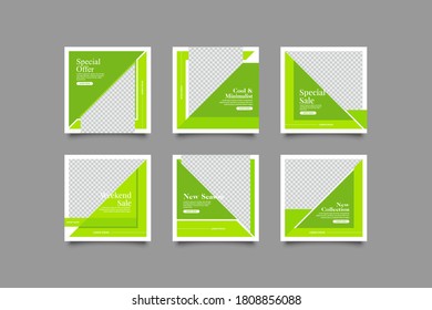 Editable Post Template Social Media Banners for Digital Marketing. Promotion Brand Fashion. Stories. Streaming.