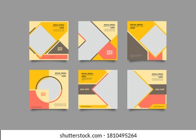 Editable Post Template Social Media Banners for Digital Marketing. Promotion Brand Fashion. Stories. Streaming.