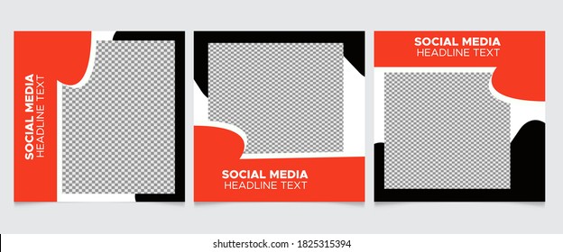 Plantilla de publicación editable Banderas de medios sociales para marketing digital