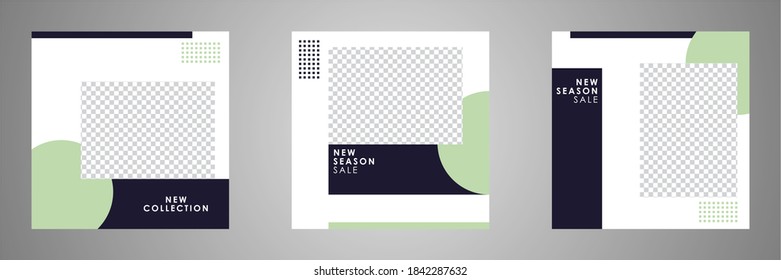 Plantilla de publicación editable Banners de medios sociales para marketing digital. Moda de promoción de marca. Historias. Streaming. Ilustración vectorial - Vector.