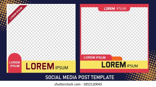 Editable Post Template Social Media Banners for Digital Marketing. Promotion Brand Fashion Sale Discount.