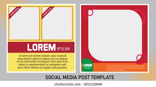 Editable Post Template Social Media Banners for Digital Marketing. Promotion Brand Fashion Sale Discount.