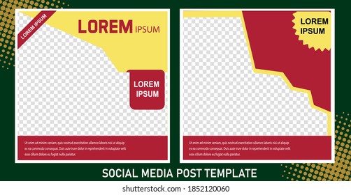 Editable Post Template Social Media Banners for Digital Marketing. Promotion Brand Fashion Sale Discount.