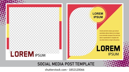 Editable Post Template Social Media Banners for Digital Marketing. Promotion Brand Fashion Sale Discount.
