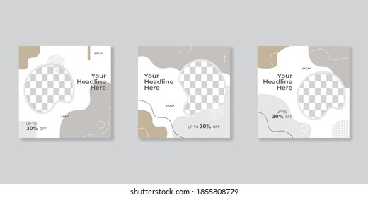 Editable Post Template Social Media Banners for Digital Marketing. Promotion Brand Fashion. Stories. Streaming.