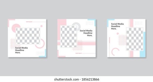 Editable Post Template Social Media Banners for Digital Marketing. Promotion Brand Fashion. Stories. Streaming. 