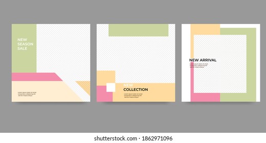 Editable Post Template Social Media Banners for Digital Marketing. Promotion Brand Fashion. Stories. Streaming. Vector Illustration.eps10