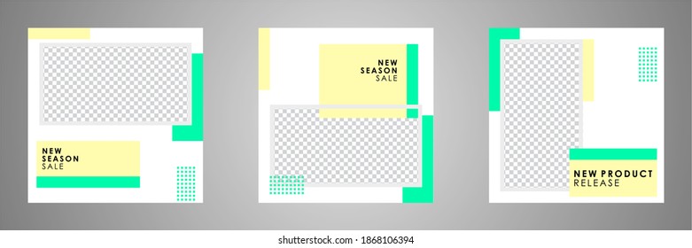 Editable Post Template Social Media Banners for Digital Marketing. Promotion Brand Fashion. Stories. Streaming. Vector Illustration - Vector.