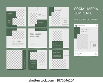 Editable Post Template Social Media Banners for Digital Marketing. Promotion Brand Fashion. 