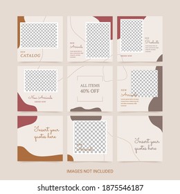 Editable Post Template Social Media Banners for Digital Marketing. Promotion Brand Fashion. 