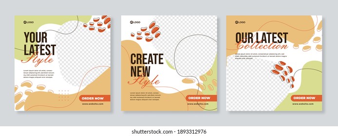 Editable Post Template Social Media Banners for Digital Marketing. Promotion Brand Fashion. Stories. Streaming. Vector Illustration