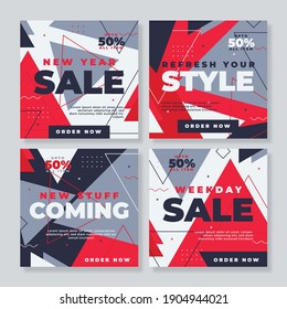 Editable Post Template Social Media Banners for Digital Marketing. Vector illustration